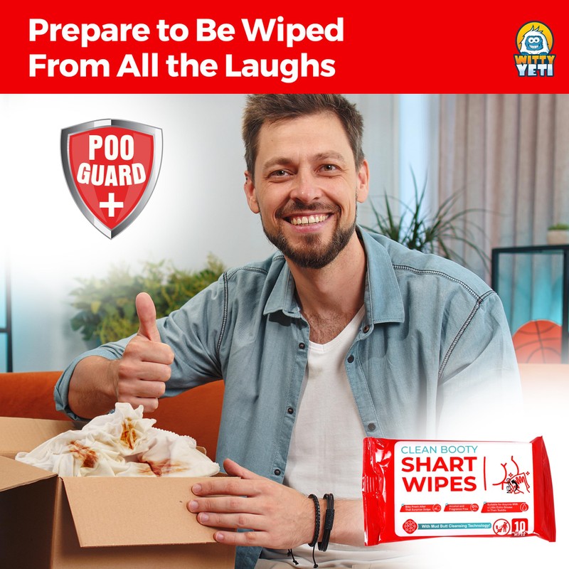 Witty Yeti Shart Wipes 2 Pack