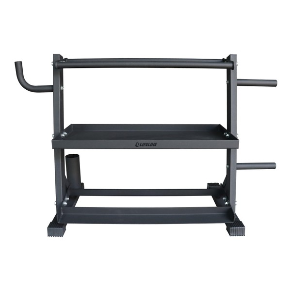 Lifeline Fitness Home Gym 3-Shelf Dumbbell and Kettlebell Storage Rack