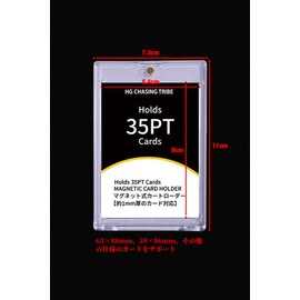HG CHASING TRIBE Magnetic Loader Card Loader Set of 6 Trading Cards 35pt UV Protection Magnetic Holder Card Protector Storage Trading Card Protective Case Poker Collection Magnetic One-Touch Magnetic for Easy Card Replacement and Storage (Set of 6)