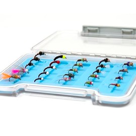 Outdoor Planet 24 Producing Bead Head Nymphs Trout Fly Fishing Assortment | Tungsten and Brass Bead Wet Flies | Waterproof Fly Box