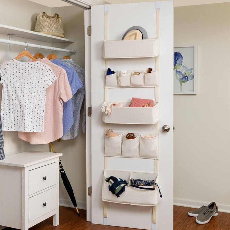 6-Tier Over-the-Door Hanging Organizer for Everyday Storage – Space-Saving Fabric