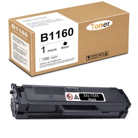 B1160W Toner Cartridge Black 331-7335 YK1PM HF44N HF442 Replacement for Dell B1160 B1160w B1163w B1165nfw Printer Ink, 1 Pack