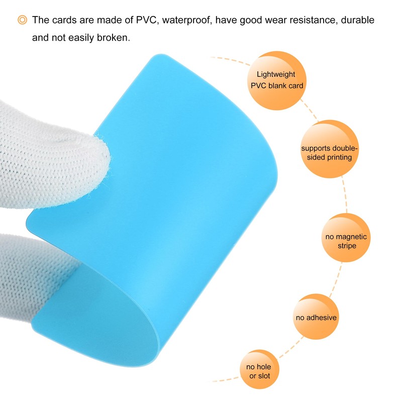 sourcing map 20Pack Blank PVC Cards 20mil ID Blank Credit