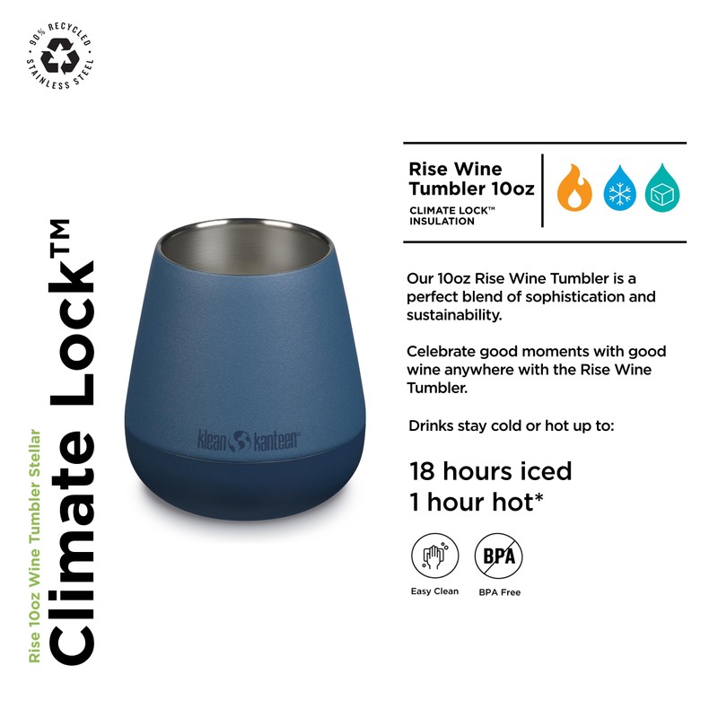 Klean Kanteen Rise Wine Tumbler Stainless Steel in Stellar Colour,
