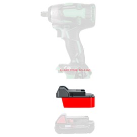 LQ-18RY Adapter for Milwaukee M18 RED Slider Lithium Batteries Fits Hitachi & Fits Metabo HPT 18v (Not 36v) Cordless Tools (US Stock) - Adapter Only
