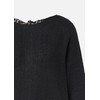 comma Cotton Jumper with Leo Bow Detail on Back, black,