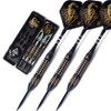 CUESOUL 22 grams Black Scorpion Steel Tip Darts Set with