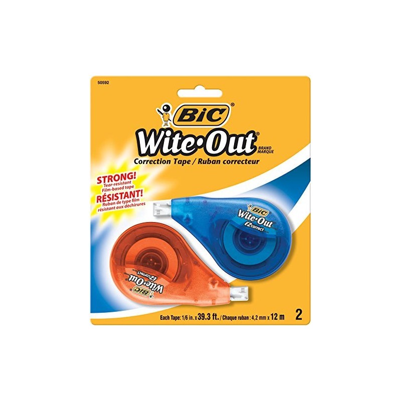 BIC Wite-Out Brand EZ Correct Correction Tape, 6-Count