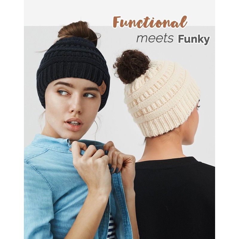 Hat Hut Satin Lined Beanie Hat for Women Silk Lined