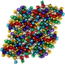 By Robelli Mini Multicolour Christmas Metal Festive Arts & Craft Jingle Bells (5mm) 500 Pack