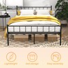 LUBEDCY Queen Metal Platform Bed Frame, Victorian Vintage Style, Wrought