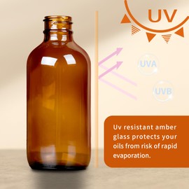 MANHOJIA 2 Pack 4oz Amber Glass Dropper Bottles,Glass Eye Dropper Bottles for Essential Oils Sample Traveling,Chemistry Lab Chemicals, Colognes & Perfumes (amber)