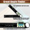 PDDYIER Angle Finder Protractor, 2-in-1 Miter Saw Protractor, 7 Inch/200mm