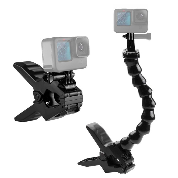 PULUZ Go Pro Clamp Mount, Jaws Flex Go Pro Gooseneck