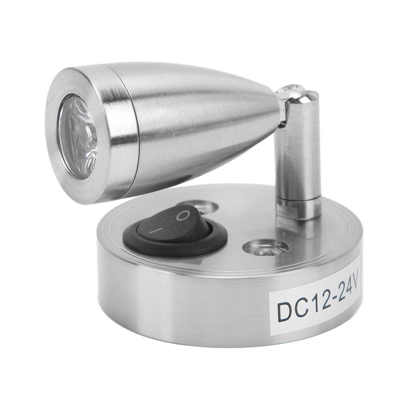 RV 12V to 24 V Reading Light Polished LED Berth