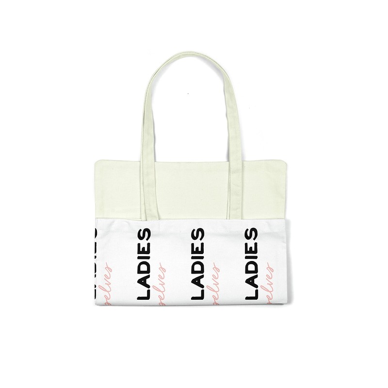 Le Jardin du Lin Bedruckte Einkaufstasche, Tasche, Faltbar, Stofftasche mit