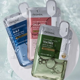 Mediheal Nude Gel Mask 10 Sheets Choose 1 of 3 (Collagen/NMF/Tea Tree) - Tea Tree Nude Gel Mask 10 Sheets / 메디힐 누드 겔 마스크 10매 3종 택 1 (콜라겐/엔엠에프/티트리) - 티트리 누드겔 마스크 10매