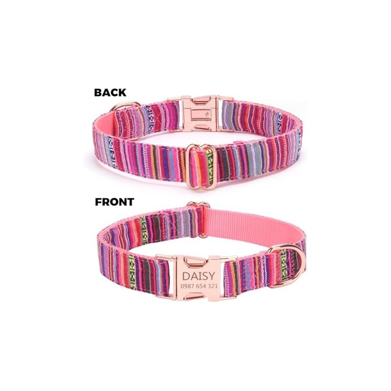 Collares de Perro Personalizados con Nombre, Grabado Personalizado Perros Collar