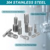 PATIKIL M10x15 to M12x15 Double End Threaded Stud Screw Bolt,