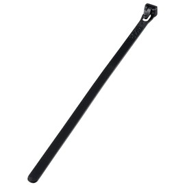 Ohm Electric RPT-200W30BK 09-1258 OHM Cable Ties, Repeat Ties, Reusable, Weather Resistant, 7.9 in (200 mm), Pack of 30, Black