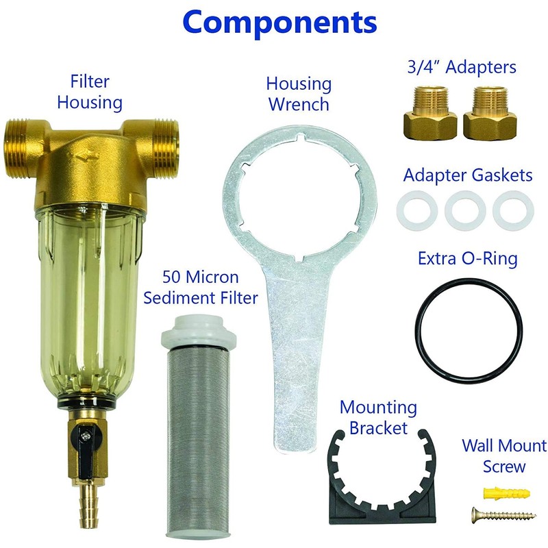 EXPRESS WATER WHP1 Spin Down Sediment Filter, Standard, Bronze