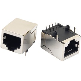 yddmyo 20pcs RJ45 8P8C PCB Connector Adapters Jack Socket Female to Female for Ethernet Cat5 Cat6 Data Network Mounting Mount Coupler