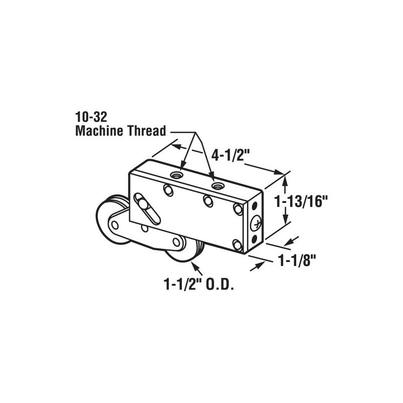 Prime-Line D 1884 1-1/2 In. Stainless Steel Sliding Door Tandem