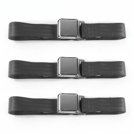 Gilbertsons Machine Shop Triumph TR250 1961-1976 Airplane 2 Pt. Charcoal Lap Bucket Seat Belt Kit 2