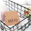 STOBAZA 3sets Bread Shape Heat Insulation Coasters Creative Cork Cup