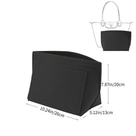 BCENG Handbag Organiser for Longchamp Purses Organiser Felt Bag Organiser Longchamp Carry Bag Bags Organiser for Longchamp Multi Pocket Felt Handbag Organiser for Insert (M)