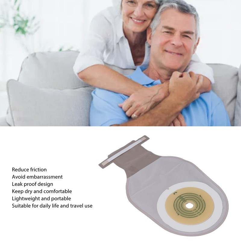 10 Pack Ostomy Bag Non Woven Fabric Disposable Colostomy Bags