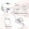 Juszok Adjustable Crochet Ring for Finger,Braided Knitting Ring with Plastic