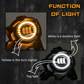 LED & DRL Fog Lights for 2013 2014 2015 RAV4 Front Bumper lights with Daytime running Lights and Turn Signal Lights