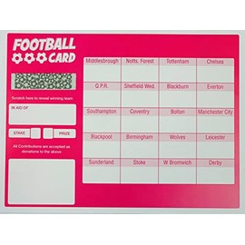 Thomas & Anca Club Supplies Ltd Football Fundraising Cards 20 Teams Pack of 10 CARDS
