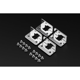 GuineaLoft™ L4 Bracket Set - 4-Hole L-Shaped Bracket Set w/ 4 Brackets and 16 Screws - Guinea Loft Exclusive