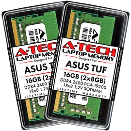 A-Tech 16GB (2 x 8GB) DDR4 2400MHz RAM for ASUS TUF FX505DD, FX505DT, FX505DU, FX505DV, FX505DY Laptops | PC4-19200 SODIMM 260-Pin Memory Upgrade Kit