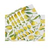 Lemon Flowers Placemats Set of 6 Washable Non-Slip Burlap Table