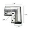 Quantfire Aluminum Chain Link Fence Gate Corner, Gate Elbow for