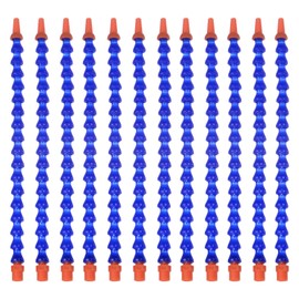 QUARKZMAN Flexible Water Oil Coolant Hose 13 mm Thread 30 cm Length Round Nozzle Flexible Adjustable Cooling Tube for Lathe CNC Hydraulic Machines Pack of 12