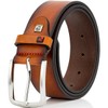 Pierre Cardin 40 mm Cowhide Leather Cognac, brown