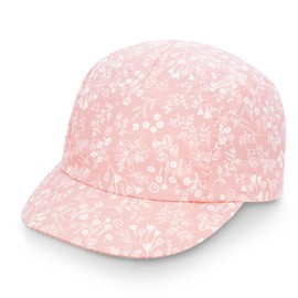 Jan & Jul Girls' Quick Dry Sun Cap, UPF 50 Water Resistant Toddler Beach Hat (Pink Ice Cream, L: 2-5 Years)