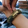 Patriotic Paracord Survival Bracelet for Men - Bronze US Flag