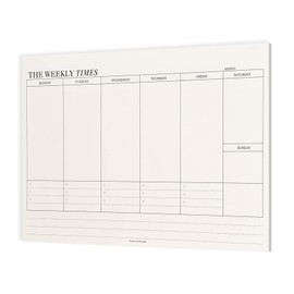 Weekly Planner Pad, Habit Tracker, 60 Sheets 24.5 x 17.5 cm, Diary with To-Do List without Date, Weekly Planner, Weekly Planner, Weekly Overview, Shopping List, Daily Planner for School, Office,