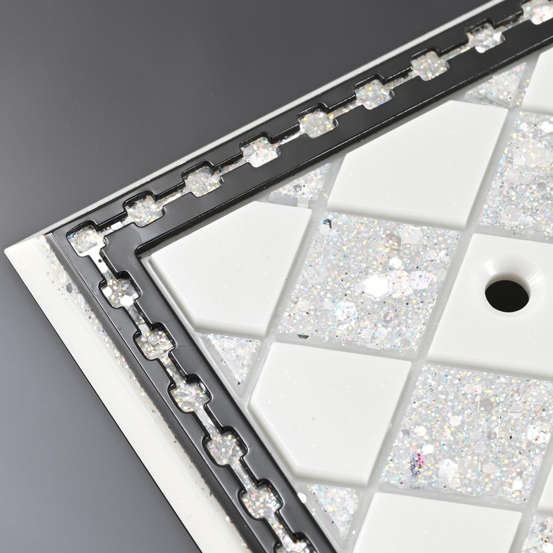 YNQIZKI Bling Outlet Covers Wall Plate Silver Sparkle Receptacle Cover,Single