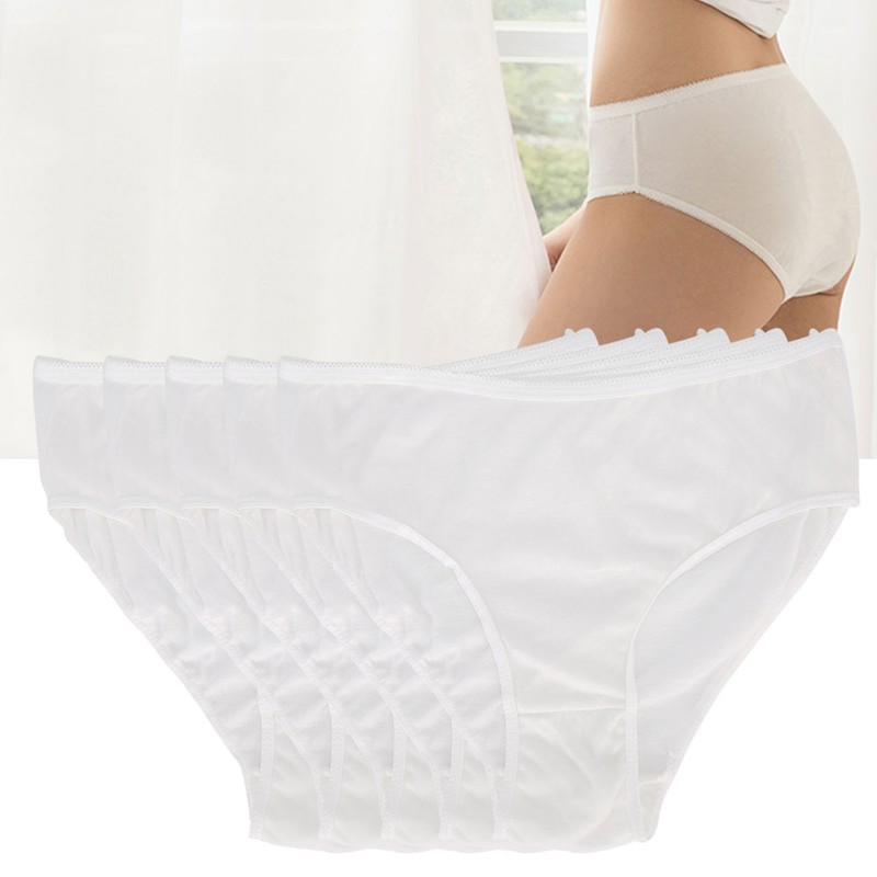 5pcs High Waist Disposable Maternity Women Panties Soft Cotton UnderwearXXXXXL