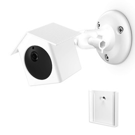 OkeMeeo Wall Mount for Wyze Cam Outdoor, Outdoor Mount with Waterproof Cover for Wyze Cam Outdoor (White, 1 Pack)