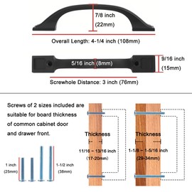KOOFIZO 20-Pack Square Foot Craftsman Cabinet Bow Pull - Oil Rubbed Bronze Furniture Handle, 3 Inch/76mm Screw Spacing for Kitchen Cupboard Door, Bedroom Dresser Drawer, Bathroom Wardrobe Hardware