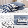Dintszyayue King Size Comforter Set, 7 Pieces Blue Boho Comforter