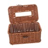 GLEAVI Handwoven Plastic Tissue Box Cover Rectangular Fake Rattan Tissue