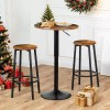 HOOBRO Bar Table Adjustable Round Pub Table Dining Table Cocktail